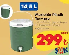 MUSLUKLU PİKNİK TERMOSU 14,5 L indirimli fiyat MUSLUKLU PİKNİK TERMOSU 14,5 L fiyat ve kampanya bilgisi